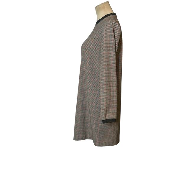 Zara houndstooth long sleeves sheath mini dress size Small - Picture 11 of 16